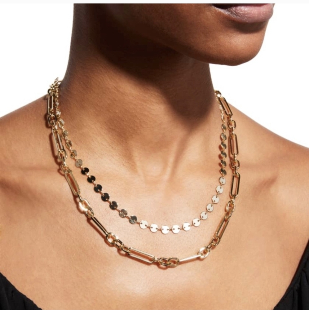Kendra Scott Frankie Chain link Necklaces, Set of 2